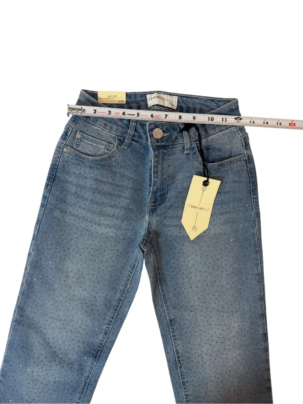 Ban.Jara Blue Skinny Jeans Size 0/23 High Rise Stretch Denim Pants.